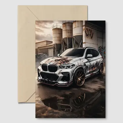 BMW X3 Custom Wrap Industrial Urban Setting