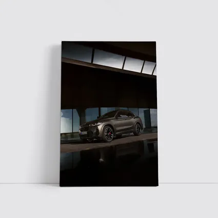 BMW X4 Dark Gray Urban Night Setting