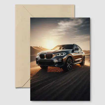 BMW X3 Crossing Golden Desert Dunes