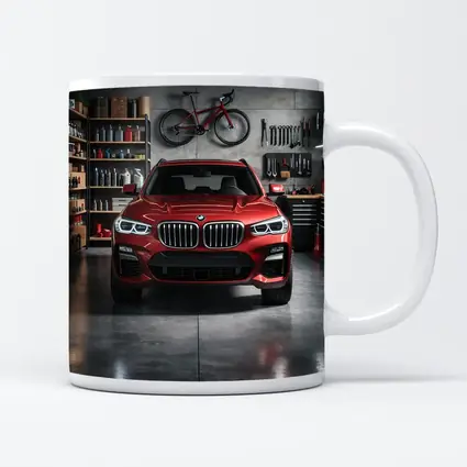 BMW X3 Red SUV Garage Workshop