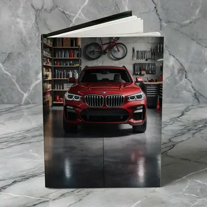 BMW X3 Red SUV Garage Workshop