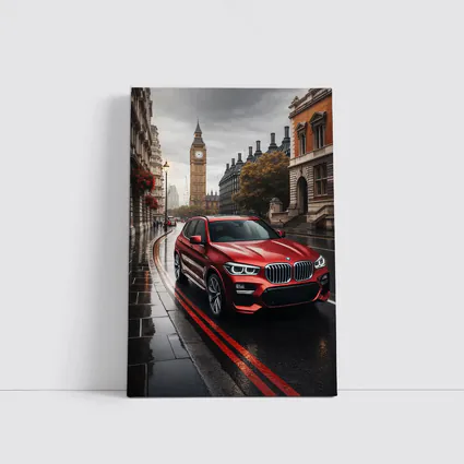 BMW X3 Red SUV London Streets