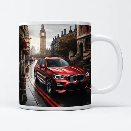 BMW X3 Red SUV London Streets