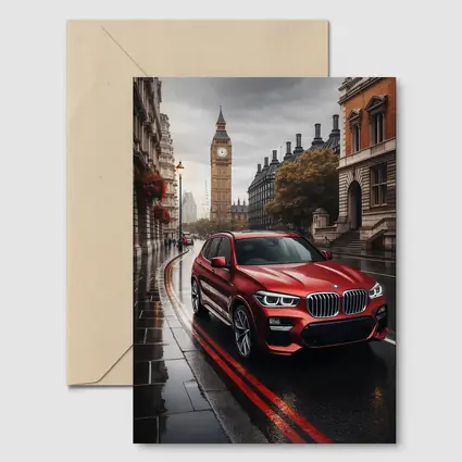 BMW X3 Red SUV London Streets