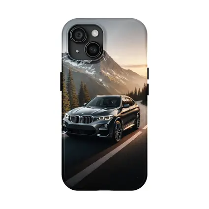 BMW X4 Dark Gray Mountain Road Sunset