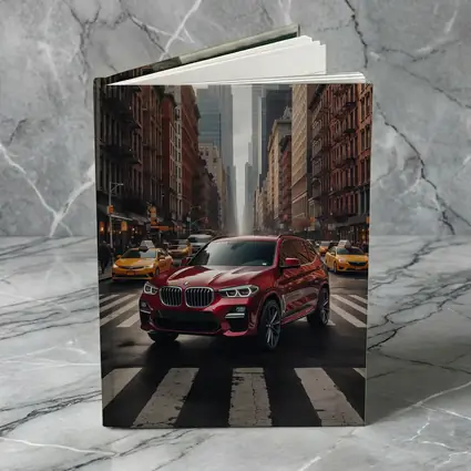 BMW X3 Red SUV New York City Streets