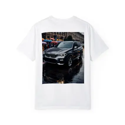 BMW X3 Parked on Rainy City Street