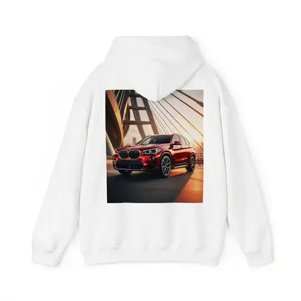 BMW X1 Red SUV on Sunset Bridge