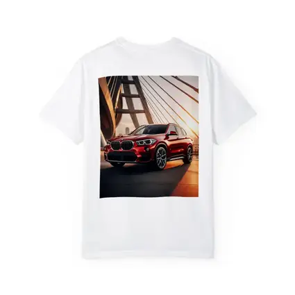 BMW X1 Red SUV on Sunset Bridge