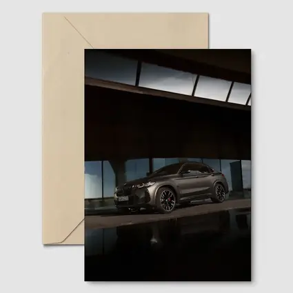 BMW X4 Dark Gray Urban Night Setting
