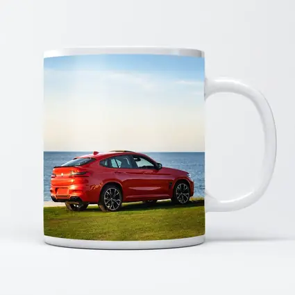 BMW X4 M Red Coastal Grass Scene
