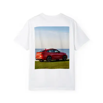 BMW X4 M Red Coastal Grass Scene