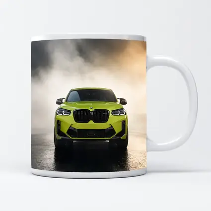 BMW X4 M Competition Yellow Smoke Background