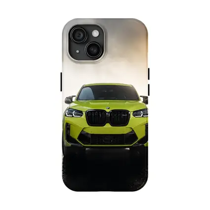 BMW X4 M Competition Yellow Smoke Background