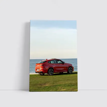BMW X4 M Red Coastal Grass Setting