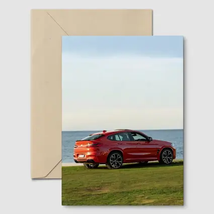 BMW X4 M Red Coastal Grass Setting