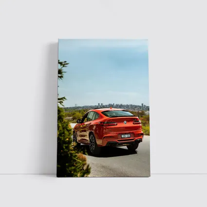 BMW X4 M Competition Orange City Backdrop