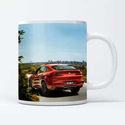 BMW X4 M Competition Orange City Backdrop