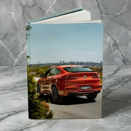 BMW X4 M Competition Orange City Backdrop