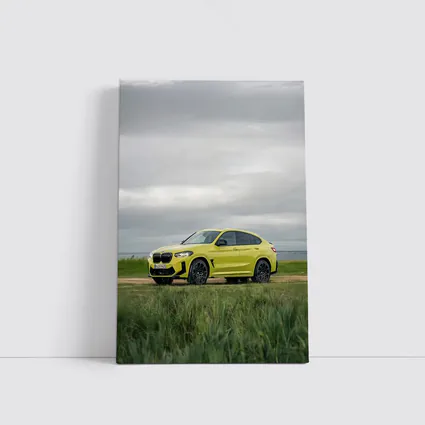 BMW X4 M Competition Yellow Overcast Field