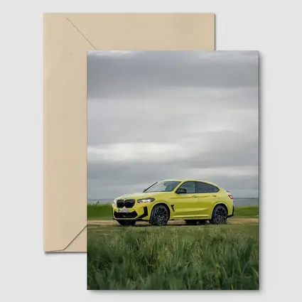 BMW X4 M Competition Yellow Overcast Field