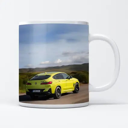 BMW X4 M Competition Yellow On Road
