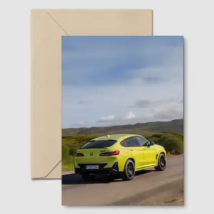 BMW X4 M Competition Yellow On Road