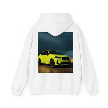 BMW X4 M Neon Yellow Stormy Sky