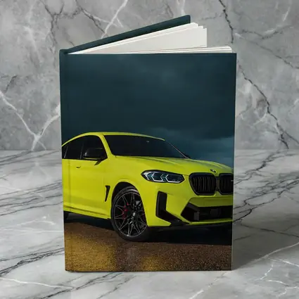 BMW X4 M Neon Yellow Stormy Sky
