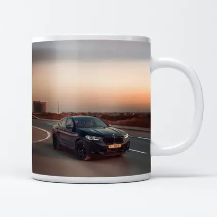 BMW X4 M Black On Open Highway Sunset