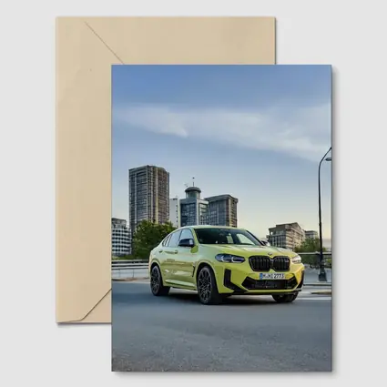 BMW X4 M Yellow Urban City Street