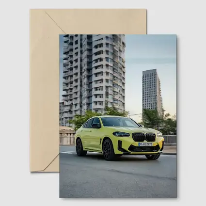 BMW X4 M Yellow Urban City Street