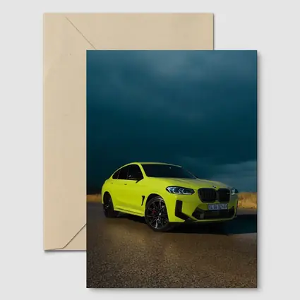 BMW X4 M Yellow Storm Dark Sky