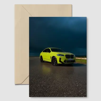 BMW X4 M Yellow Storm Dark Sky