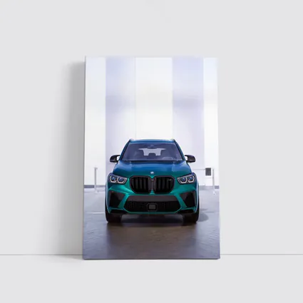 BMW X5M Competition Teal Front Studio