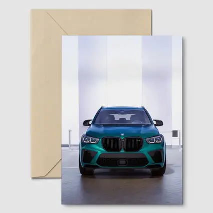 BMW X5M Competition Teal Front Studio