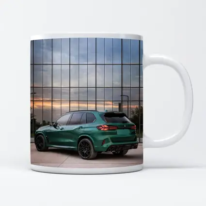 BMW X5M Competition Green Glass Building