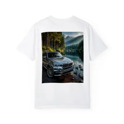BMW X5 Parked By Mountain Lake