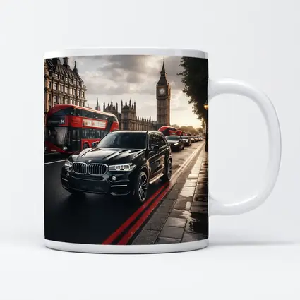 BMW X5 Black London Big Ben Street