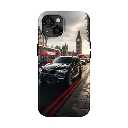 BMW X5 Black London Big Ben Street