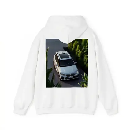 BMW X5 White SUV Green Garden Setting