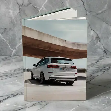 BMW X5 White SUV Urban Parking