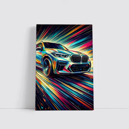 BMW X5M Abstract Dynamic Colorful Speed Art