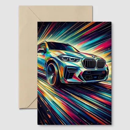 BMW X5M Abstract Dynamic Colorful Speed Art
