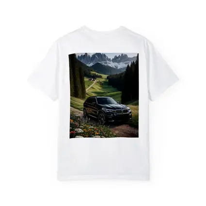 BMW X5 Black SUV Mountain Valley Scene