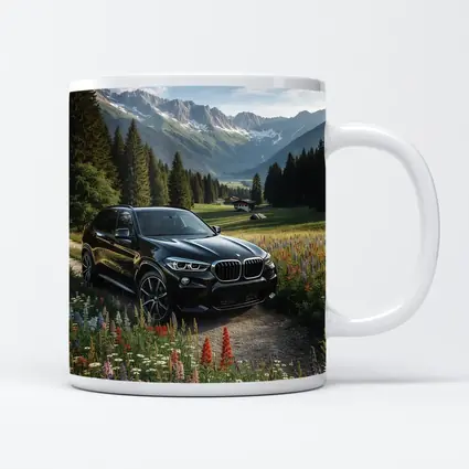 BMW X5 Black SUV Alpine Mountain Meadow