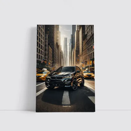 BMW X5M Black SUV New York City Street