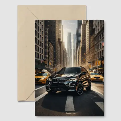 BMW X5M Black SUV New York City Street