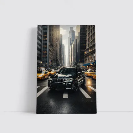 BMW X3 Black SUV New York City Street
