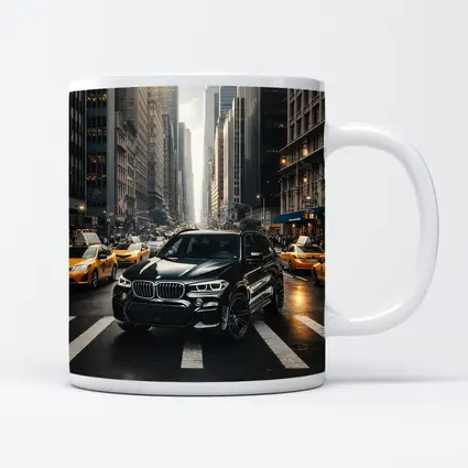 BMW X3 Black SUV New York City Street